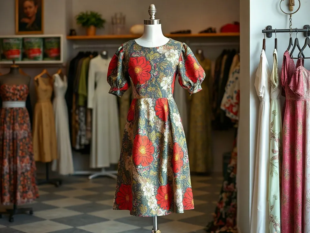 Robe longue en wax, coupe évasée · Accra (1/2)