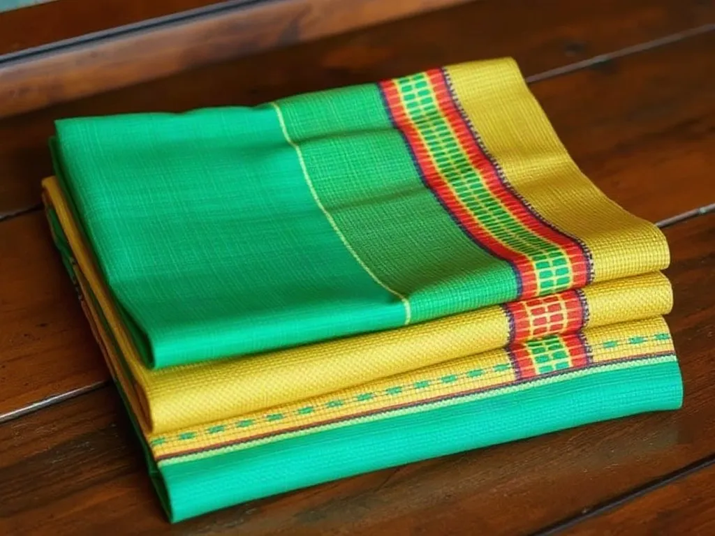 Écharpe et pagne kente tissés main · Accra (1/2)