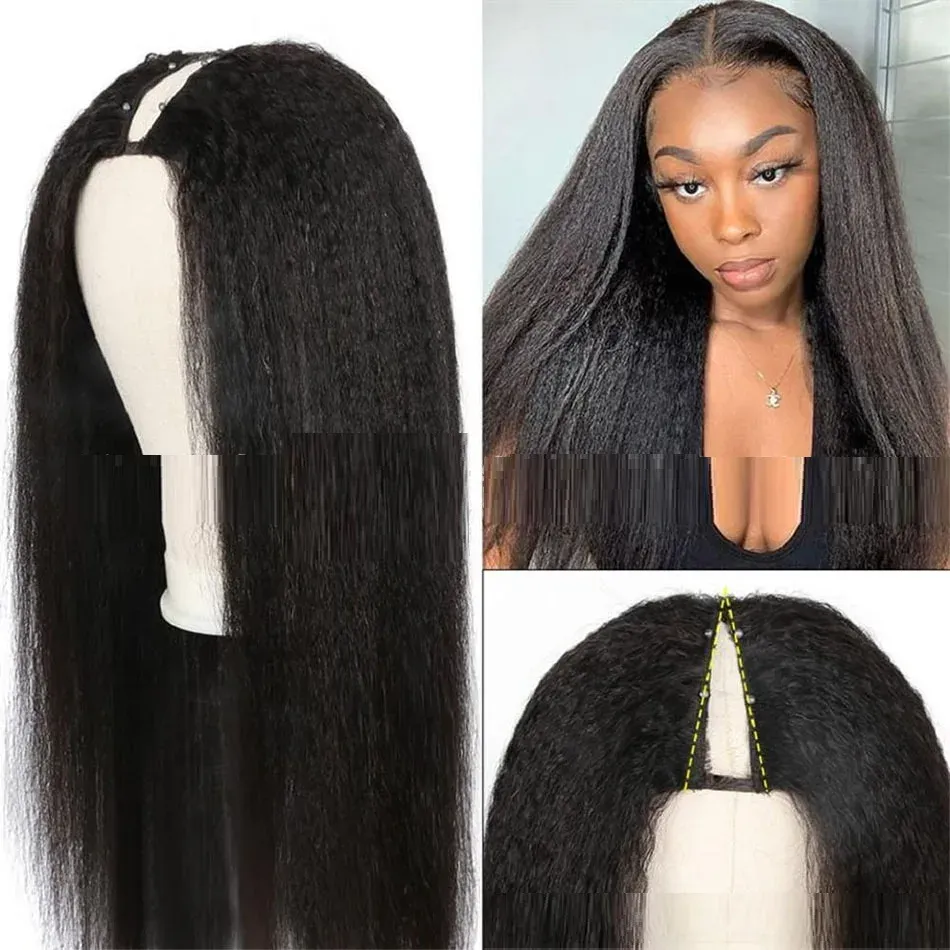 Perruque Yaki Straight Cheveux Humains Sans Dentelle · Libreville (7/8)