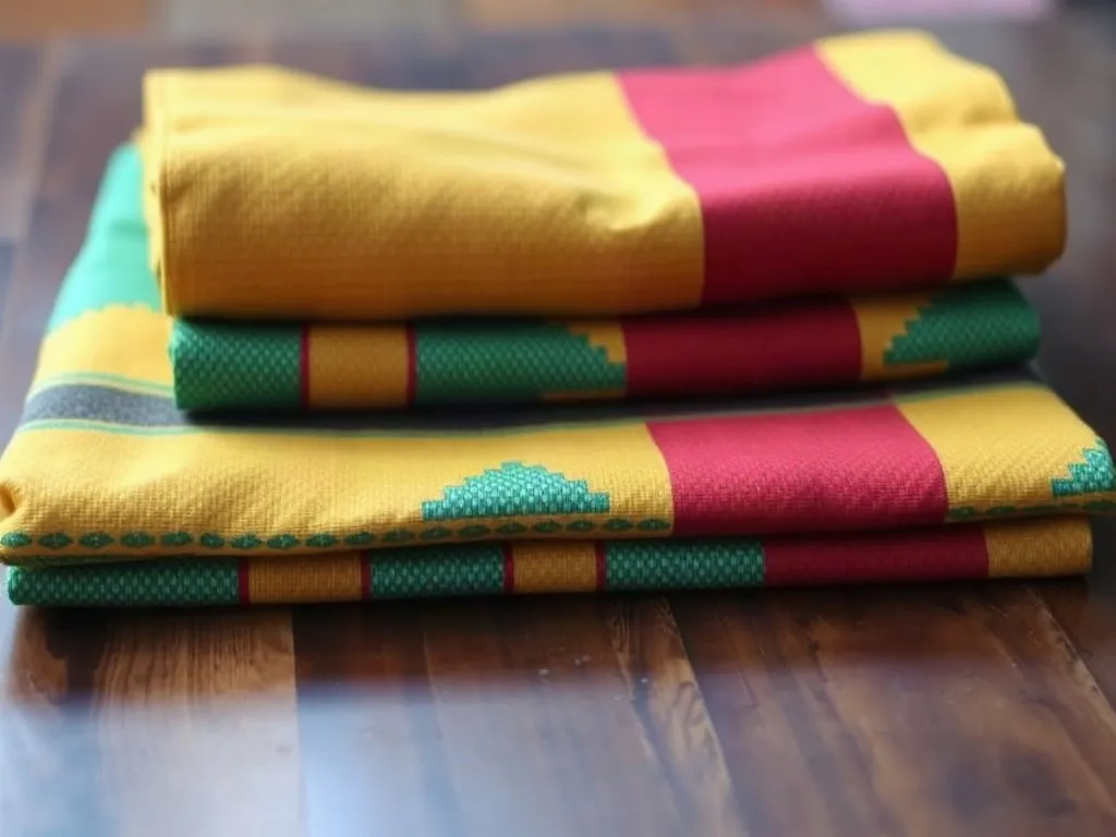 Écharpe et pagne kente tissés main · Accra (2/2)